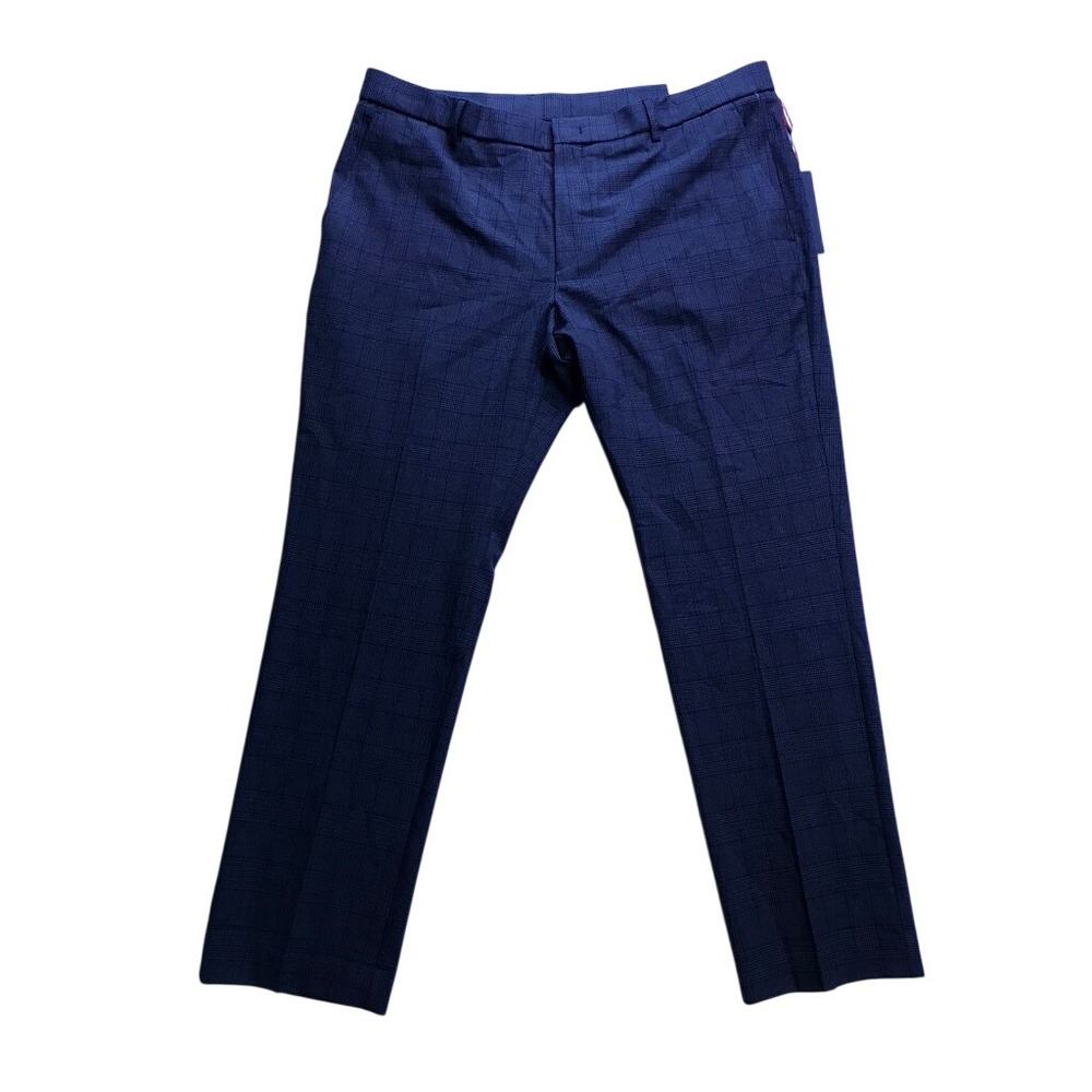 Tommy Hilfiger Tate Dress Pants Mens 40x30 Blue THFlex Plaid Trousers NWT